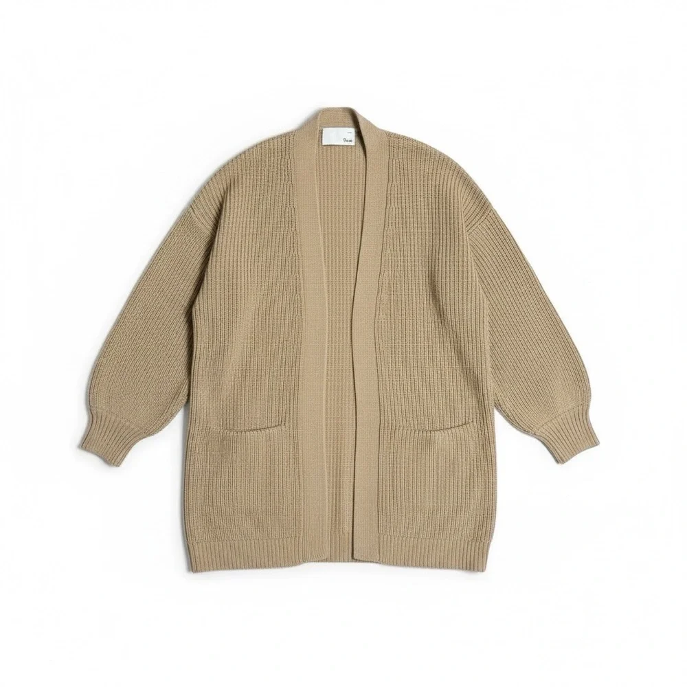 Aritzia Wilfred Free Unwind Oversized Merino Wool Cardigan Camel Tan XS Holiday - Picture 7 of 9